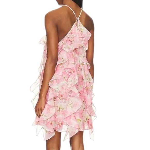NWT Misa Miah Dress In Pink Floral Coquette tiered whimsical romantic fairy M - Picture 8 of 16